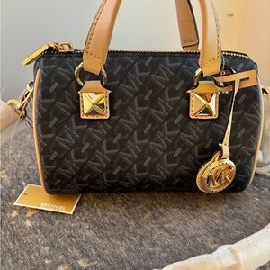 Michael Kors Grayson Empire Signature Logo Duffel Crossbody Bag